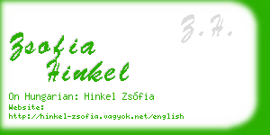 zsofia hinkel business card